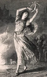 La Esmeralda - Illustration from Notre Dame de Paris, 19th Century